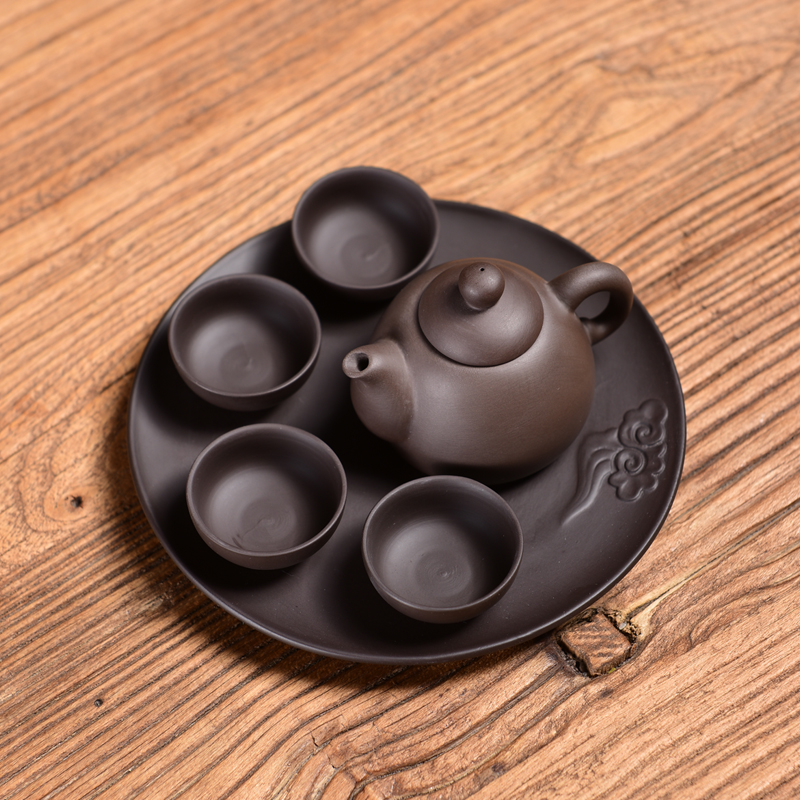 茶宠摆件精品可养迷你袖珍指尖壶紫砂F茶壶一壶四杯茶玩小孩子泡