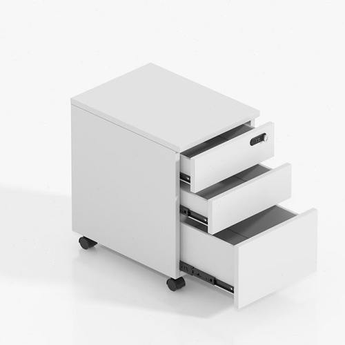 办公桌下柜职员文件柜活动柜三抽移动储物柜带密码锁办公室矮柜子