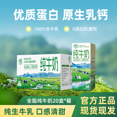宁夏牧场牧全脂牛奶生牛乳