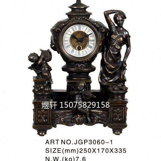 钟表机械铸铜座钟|古典仿古钟表欧式钟表|别墅会所客厅仿古董
