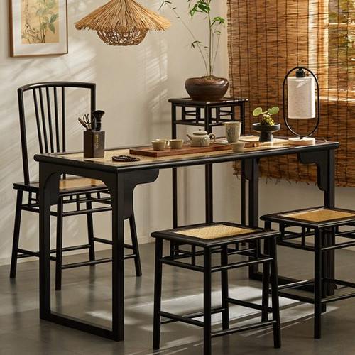 阳台茶桌椅组合小户型家用复古简约禅意中式办公室功夫泡茶桌茶台