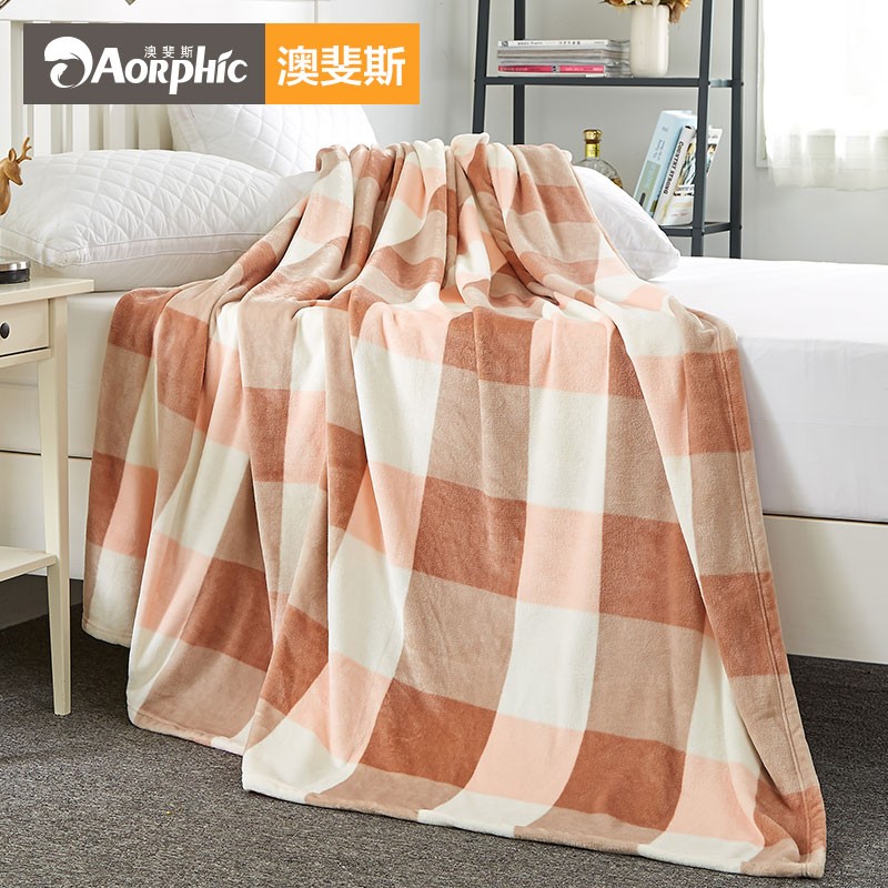 小毛毯夏季薄款珊k瑚绒毯子单人双人沙发毯法兰绒空调被午睡毯盖