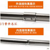 25对接内 货架内管接 接头管接接晾衣架子管 铝合金6分展示架连