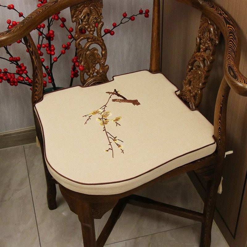 包邮中式红木家居三角椅坐垫角凳情人椅J垫腰形茶椅坐垫异形定制