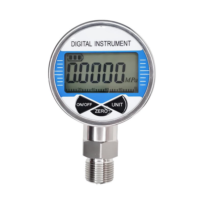 现货速发不锈钢Y60数显t压力表真空负压数字压力表轴向带边气压液