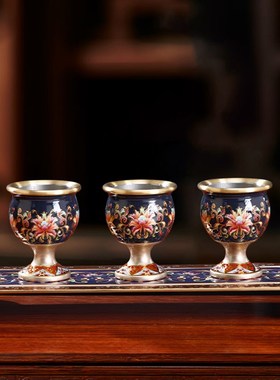 铜制祝酒杯d佛前供水杯家庭供养杯关公杯财神杯仙佛酒