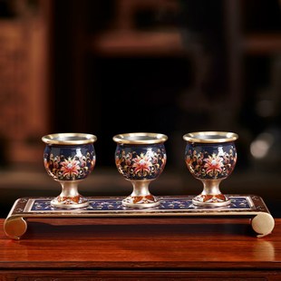 铜制祝酒杯d佛前供水杯家庭供养杯关公杯财神杯仙佛酒