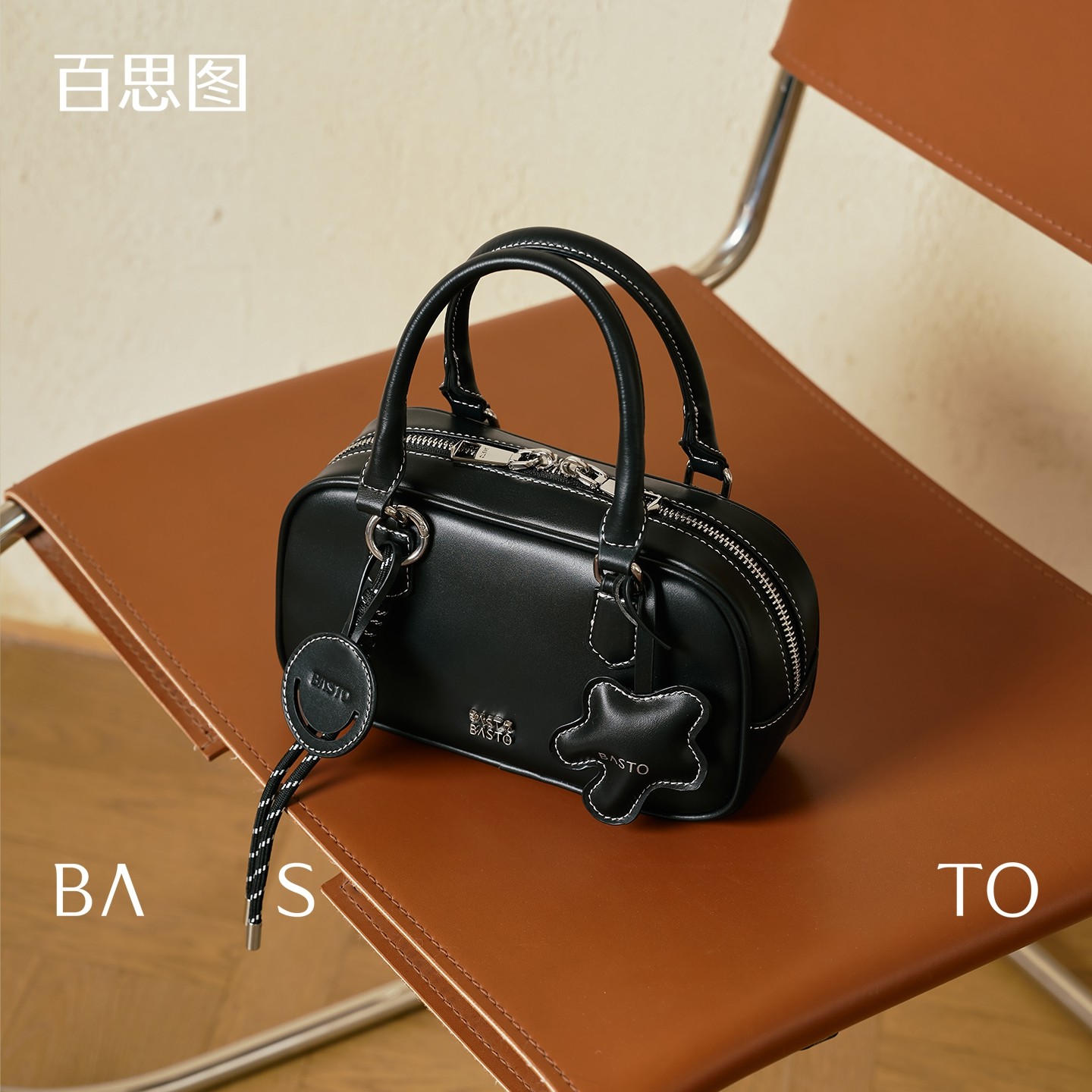【百丽旗下】百思图柔雾保龄球包图片
