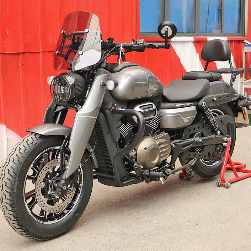 适用钱江闪400保险杠前护杠QJ400V2防摔防撞保护杠碳钢加厚加粗