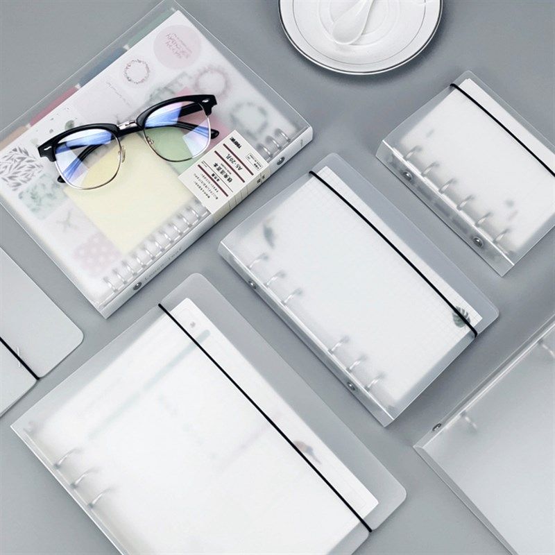 PP磨砂活页本外壳记事本文件资料收纳A4B5A5A6A7文具手账本定制