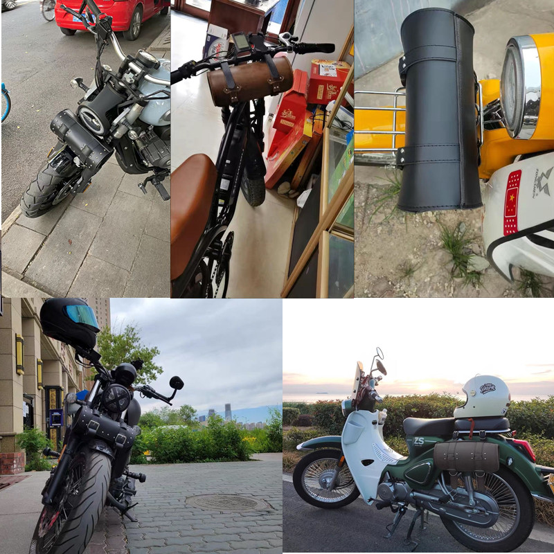 摩托车 电动车 自行车通用 哈雷车改装防水挂包 工具包 前后挂包