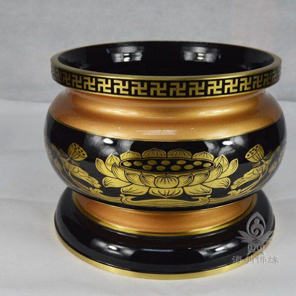 莲花香炉 纯铜香炉小号大号香炉立香炉 宣德薰香炉 双色 用品