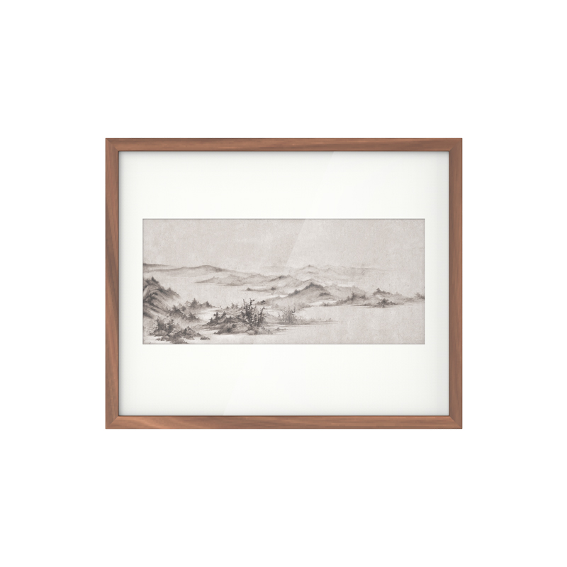 新中式黑胡桃木电表箱装饰画遮挡箱配电箱电闸盒餐厅客厅装饰画