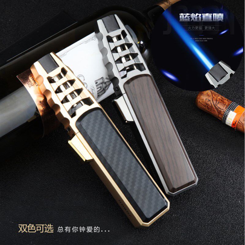 中邦笔式焊枪火机个性超猛火力喷火枪创意充气直冲防风蓝点火器