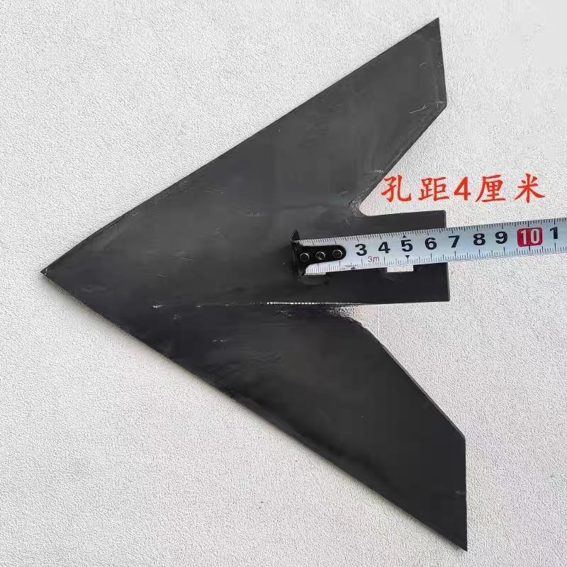 微耕机配件耘锄头65锰钢三角耘锄钩子松土犁铧铲农用工具人字耘铲