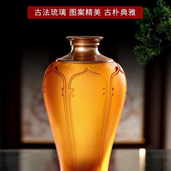 古法琉璃花瓶佛前供具水杯花瓶供盘香炉家用供佛养花富贵竹净水瓶
