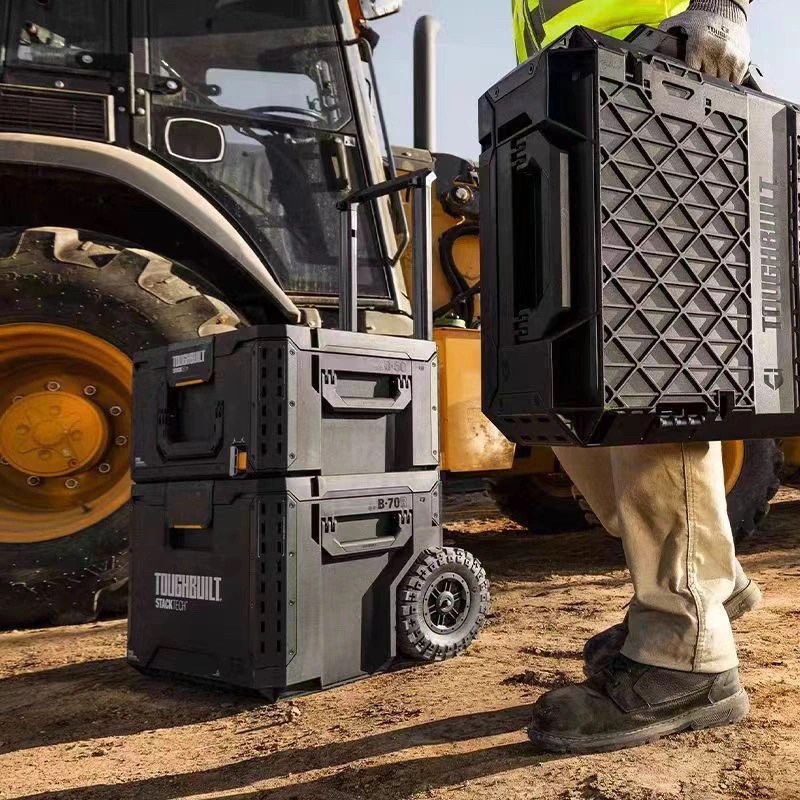 TOUGHBUILT拓必得堆叠拉杆拖轮工具箱多功能组合搭配车载便携式