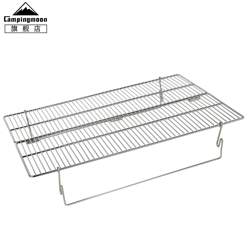 柯曼不锈钢烧烤网长方形 烤肉网烧烤备用烧烤炉配件可折叠条形网