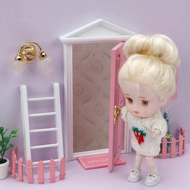1:12迷你娃娃屋家具配件OB11娃娃用彩色木门梯子围栏邮箱微缩场景,特色手工艺,其他特色工艺品,淘宝优惠券,粉丝福利购,淘宝优惠卷