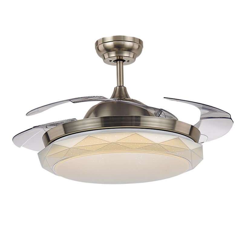 隐形吊扇灯 客厅餐厅卧室现代简约家用时尚变频风扇灯 带灯电风扇