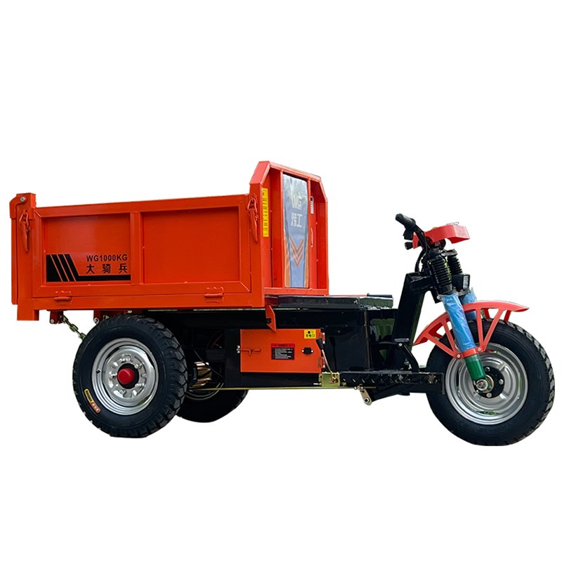 工地电动三轮车液压自卸爬坡载重王混凝土沙浆农用养殖拉粪翻斗车