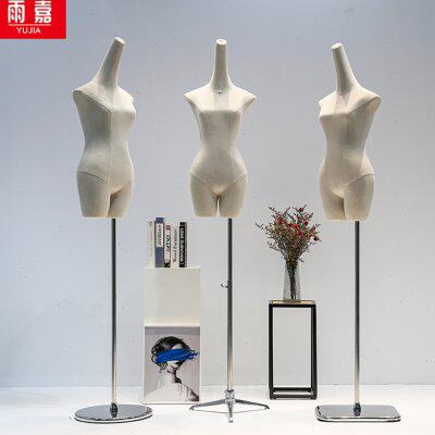 高档婚纱模特 礼服模特 长脖子模特 亚麻布半身女模特 天鹅颈模特