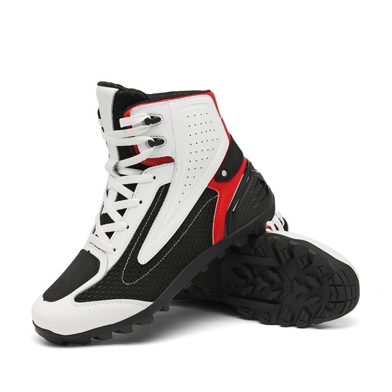 夏季骑行靴子摩托车休闲四季透气通勤骑行鞋男款网面机车摩旅装备