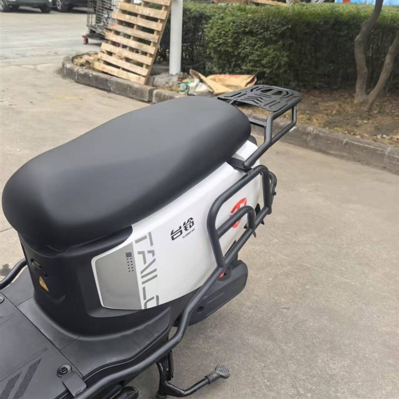 适台铃优享电摩CE护杠保险杠保护防撞杠电瓶车后货架尾架加厚碳钢
