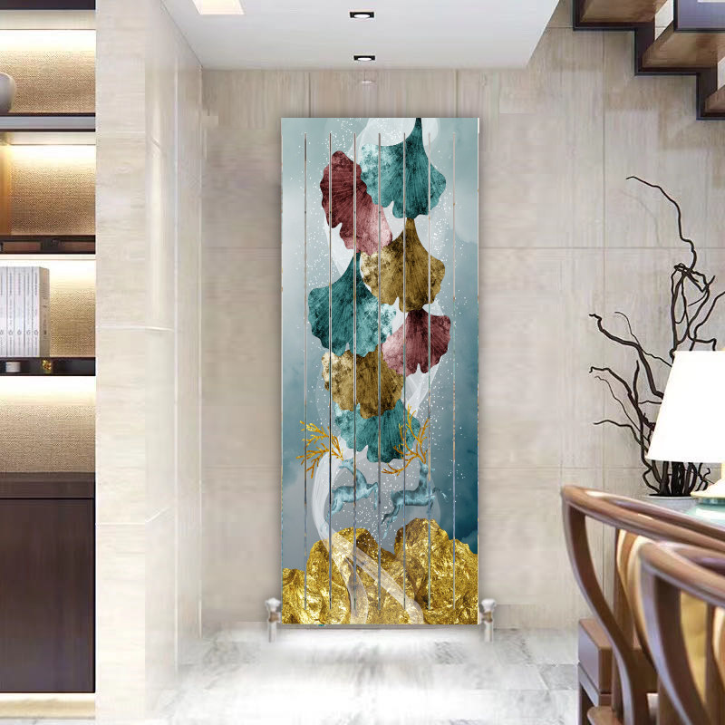 铜铝复合暖气片家用水暖散热片集中供暖明装立式超薄艺术暖气壁挂