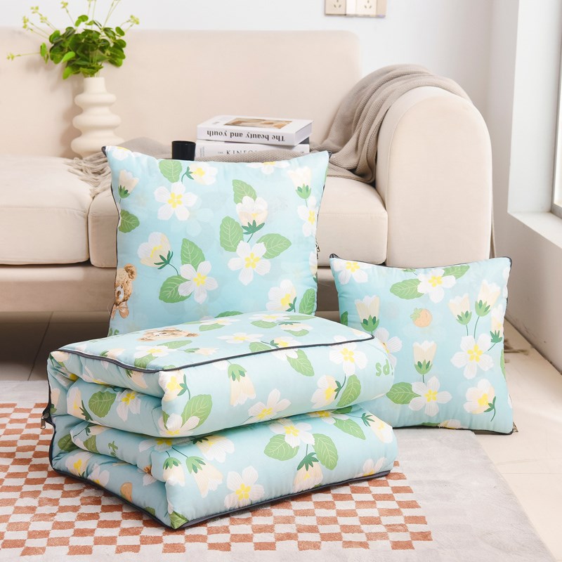 多功能抱枕被子两用可折叠办公室午休靠I垫枕车载空调被二合一盖