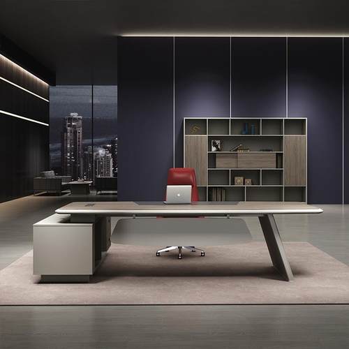 老板桌简约现代大班台董事长轻奢办公桌办公室经理主管桌子椅组合