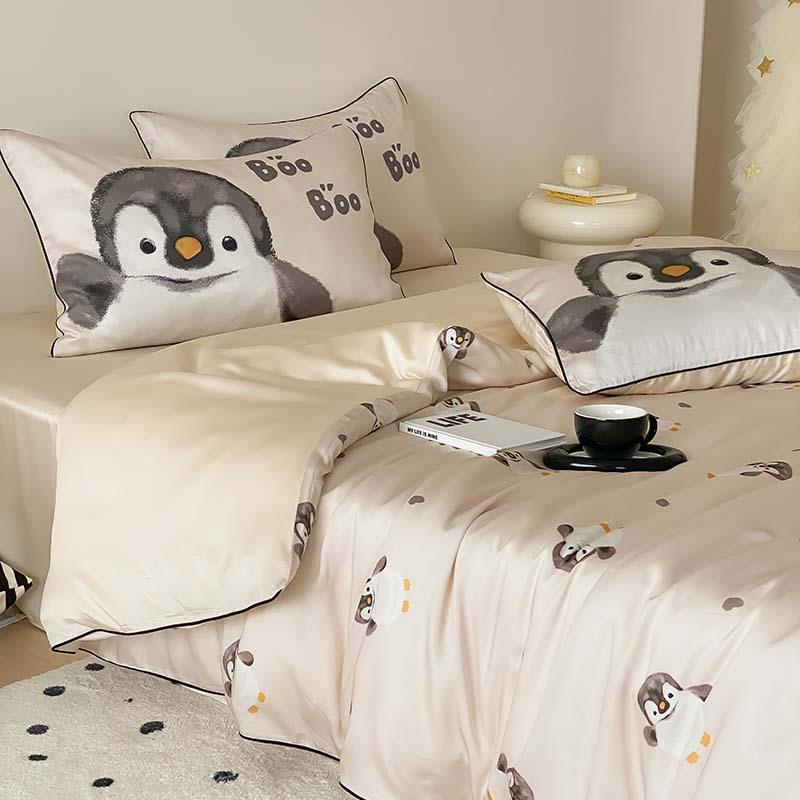 2024新款60S兰精天丝数码印花四件套-萌宠系列1.5m床单款四件套