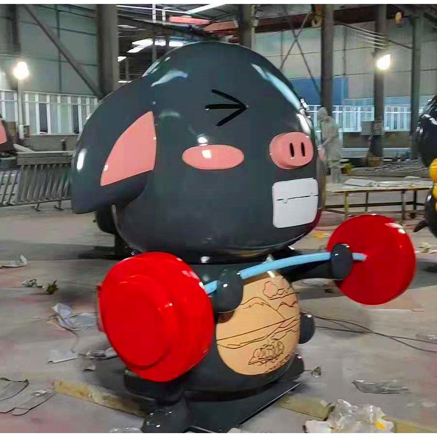 玻璃钢彩绘雕塑园林景观小品商场大型卡通人物公仔吉祥物摆件