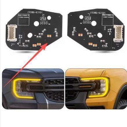 适用福特Ranger/T9前日行灯板改装Raptor Amber DRL Module