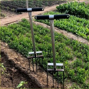 德国进口翻土神器松土叉子农用挖葱挖姜挖蒜工具四齿锰钢一体开荒