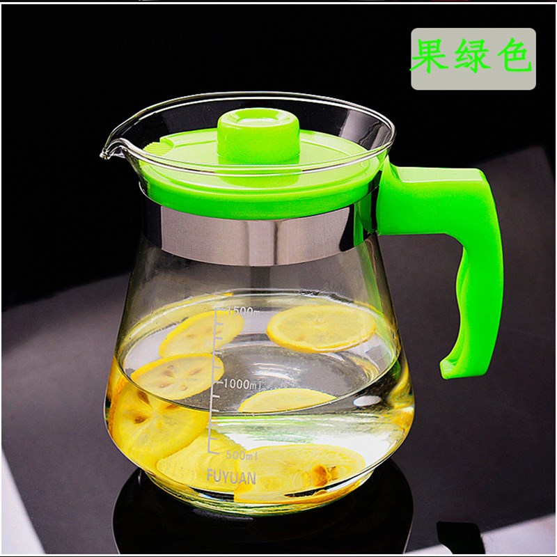 玻璃过滤茶壶透明大容量t家用耐热款泡茶壶冷水壶花茶壶凉白开水