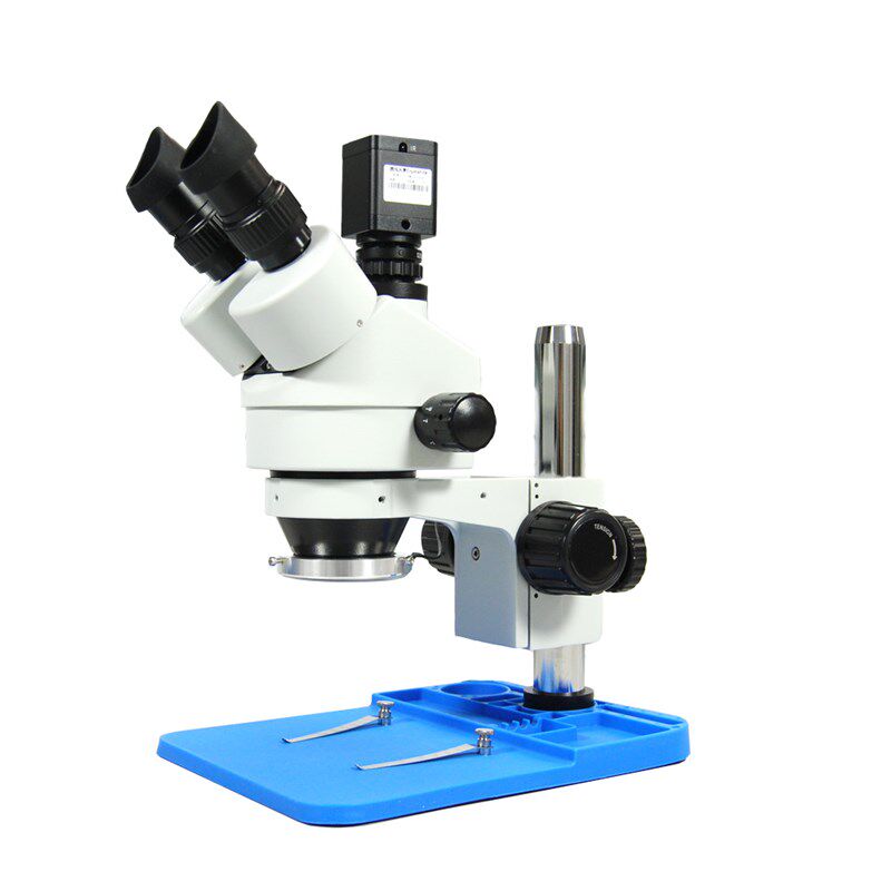 晶锐手机维修高清三目显微镜7-45倍连续变焦电子主板焊接放大镜