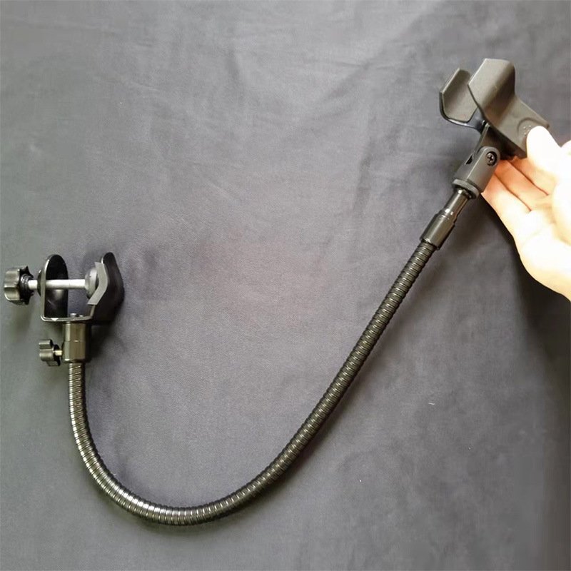 新款麦克风支架万向软管e300电容麦夹子手机直播三脚架多功能配件