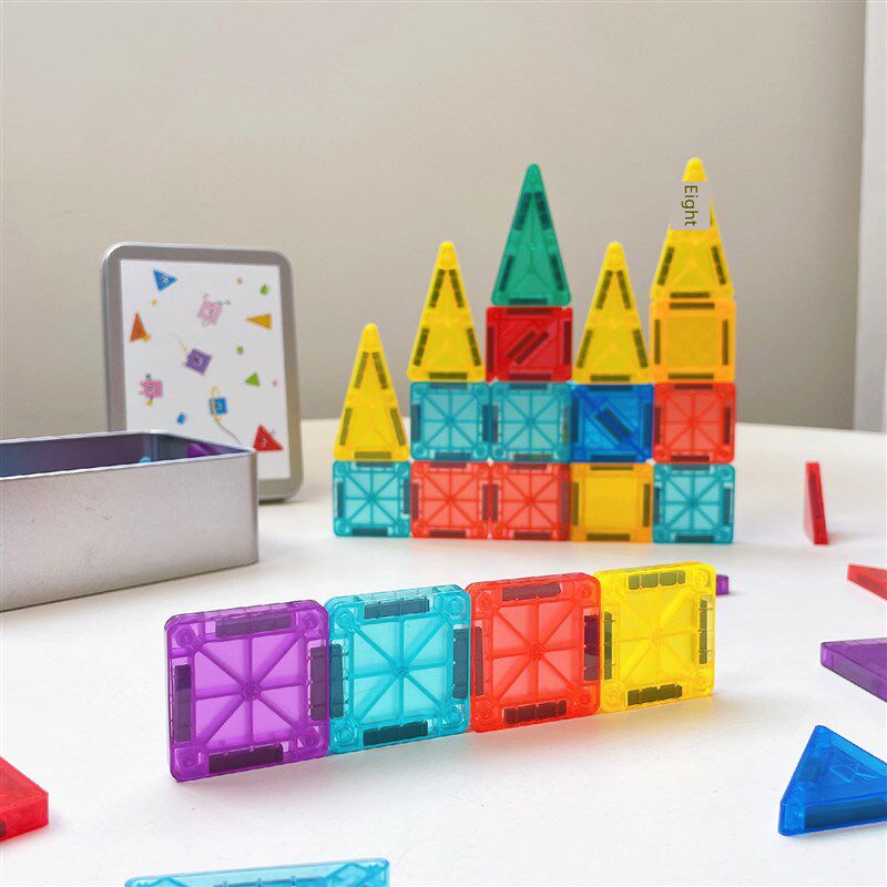 磁性片旅行便携式迷你星钻石彩色窗口儿童教育玩具积木宝宝