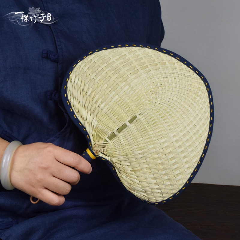 复古风手工草编扇子蒲扇手摇芭蕉小团扇H中国风童夏季凉炉扇煮茶