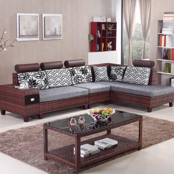 编储物藤沙发组合小户型竹椅沙发三人位藤条沙发腾 客厅东南亚仿