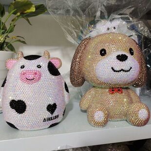 储蓄罐取存防摔钻儿童可粘存钱罐十二生肖可爱牛大容量可网红钱储