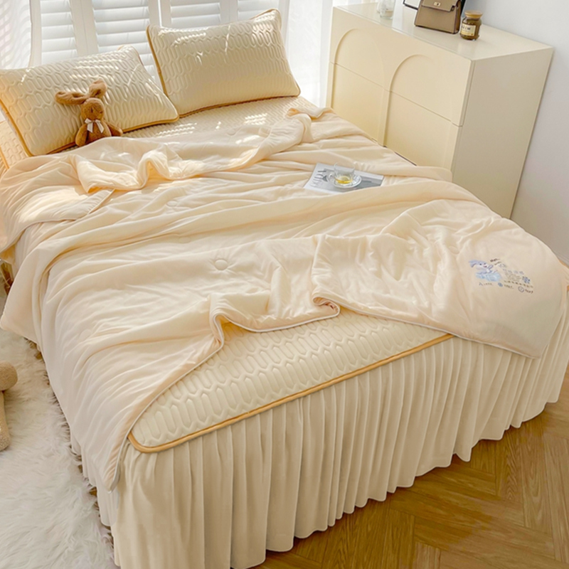 床裙款乳胶凉席夏凉被三四件套夏季冰丝软席子空T调被可水洗床垫