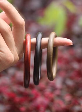 檀香木子手环女士实木小叶紫檀绿复古檀手镯饰品手镯木简约民族风