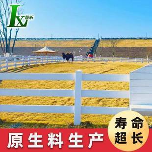 露营地护栏欧式美式马术场地安全隔离栅栏白色pvc马场围栏