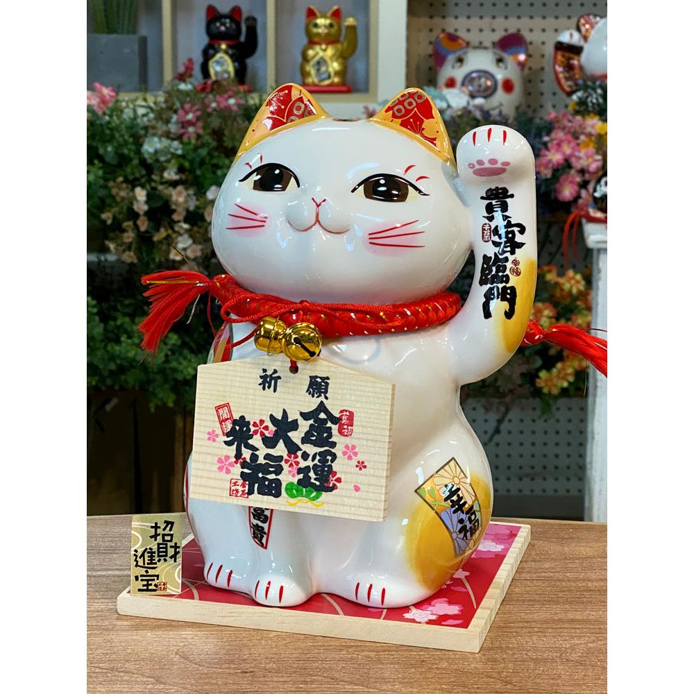 金石工坊大开眼界的幸运猫饰品,右手家居装饰陶瓷储钱罐,开启创