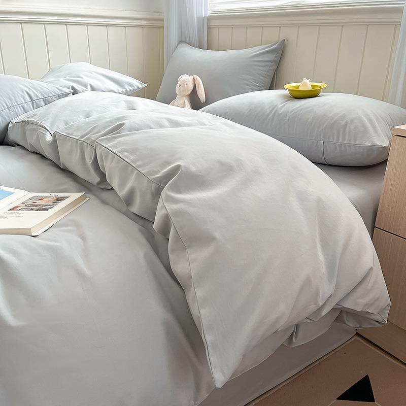 A类冬季加厚100全棉磨毛床上四件套纯棉床品被套床单三件套床笠男