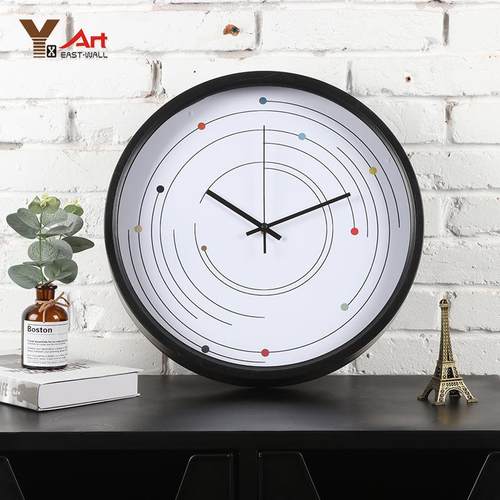 现代创意时尚静音墙壁钟客厅装饰钟表简约挂钟艺术时钟挂表挂式