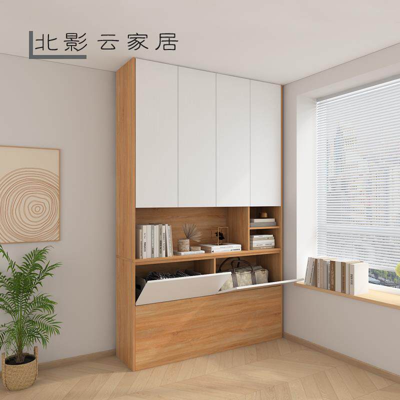 L7现代简约床头柜床尾夹缝柜储物开门柜挂衣橱省空间墙角边柜可定