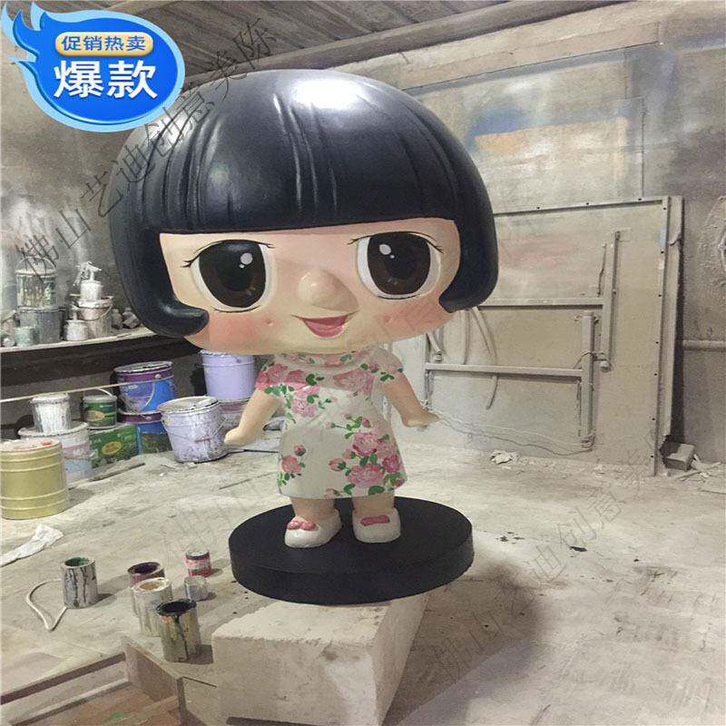 人物新款泡沫道具卡通抽象公仔周年店庆发布会广告美陈不锈钢雕塑